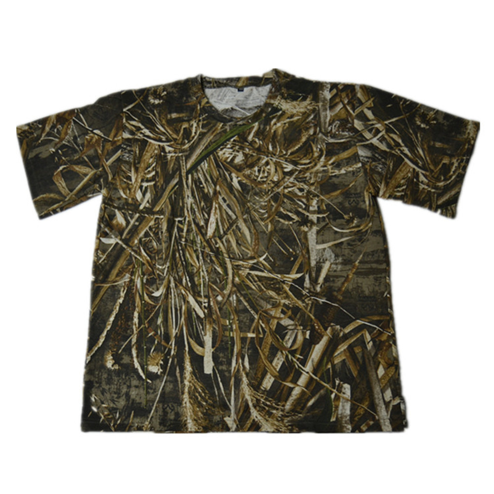 男性用の通気性のある半袖Tシャツ,ラウンドネックシャツ,カモ - Hunting And Outdoor Shows のレビューと価格