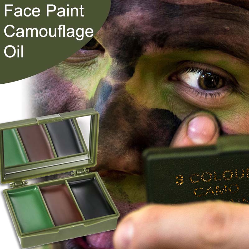3 色迷彩フェイスペインティング迷彩オイル戦術屋外 Cs 装 - Camo Face Paint のレビューと価格