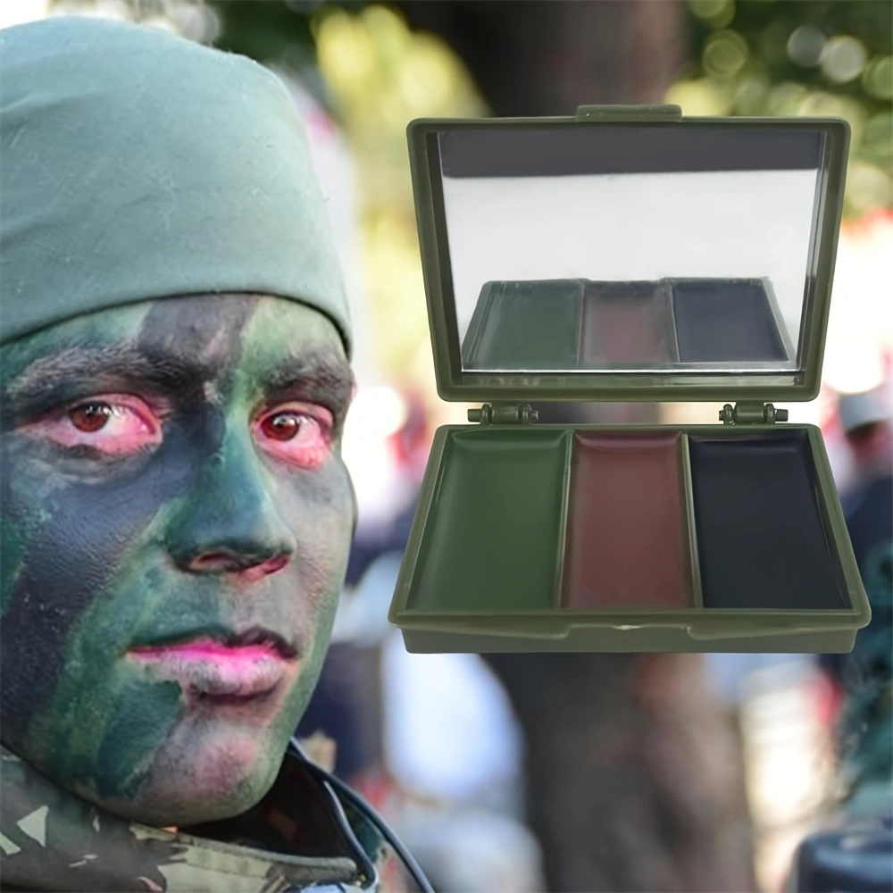 3色迷彩フェイスペイントキット - 戦術的なアウトドアCSフ - Camo Face Paint のレビューと価格